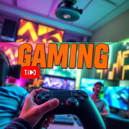 A vibrant and eye-catching YouTube thumbnail for a live stream of a gaming session