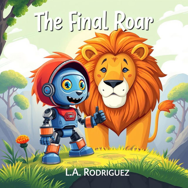 A vibrant and engaging children's book cover for a book titled 'The Final Roar' by L