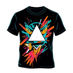 Create a design for a t-shirt that is visually appealing and trendy