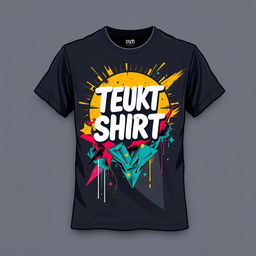 Create a design for a t-shirt that is visually appealing and trendy