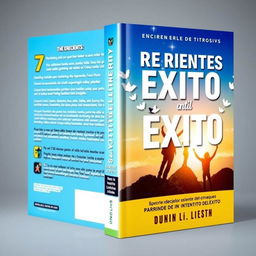 Create a motivational book cover titled '7 Ingredientes para el Éxito, Comprende el Instinto del Éxito'