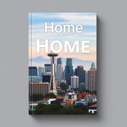 Create a cover with the title 'Home' and a background image of Seattle, USA