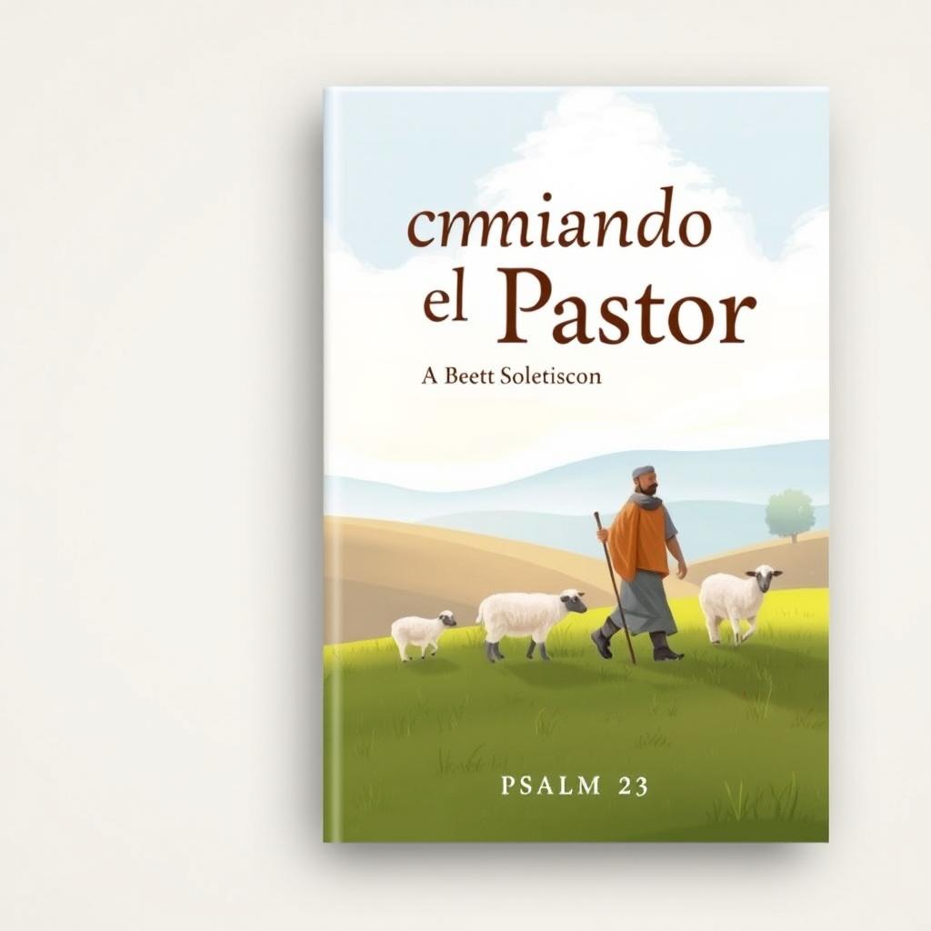 An ebook cover featuring an illustration of a shepherd walking with sheep in a peaceful, pastoral landscape