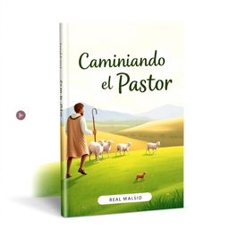 An ebook cover featuring an illustration of a shepherd walking with sheep in a peaceful, pastoral landscape