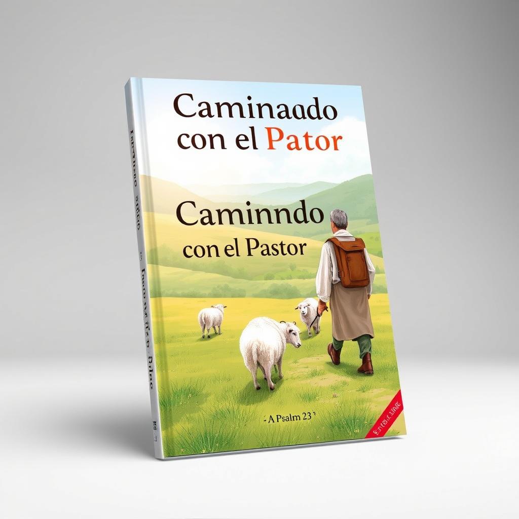 An ebook cover featuring an illustration of a shepherd walking with sheep in a peaceful, pastoral landscape