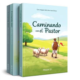 An ebook cover featuring an illustration of a shepherd walking with sheep in a peaceful, pastoral landscape