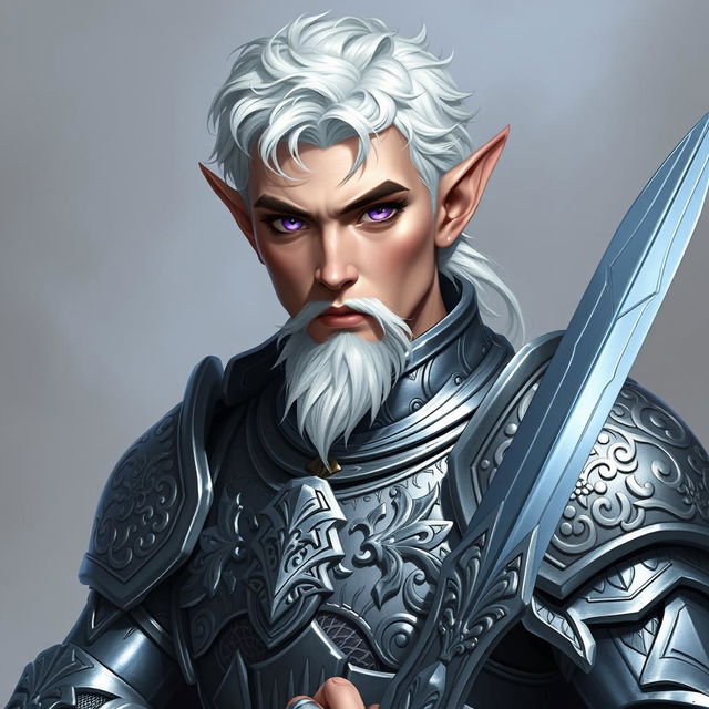 Create an image of a high fantasy astral elf paladin