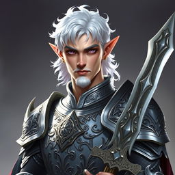 Create an image of a high fantasy astral elf paladin