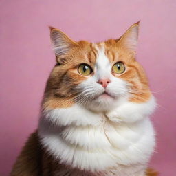 A vividly colored, inspiring cat posing dramatically for a profile picture.