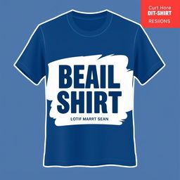 A promotional t-shirt design featuring a catchy slogan and a simple, clean graphic