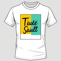 A stylish T-shirt design featuring a simple yet elegant graphic