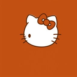 A cute profile picture of Hello Kitty with a brown color theme