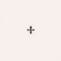 A simple, small, and symmetrical tattoo design for a man to be placed on the forehead