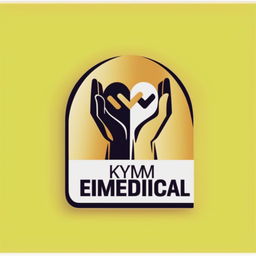 Diseña una portada minimalista para un trabajo de Word utilizando el logo de KYM MEDICAL para la materia Formación de emprendedores