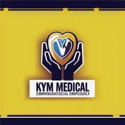 Diseña una portada minimalista para un trabajo de Word utilizando el logo de KYM MEDICAL para la materia Formación de emprendedores