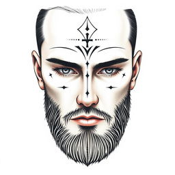 A tattoo design intended for the face