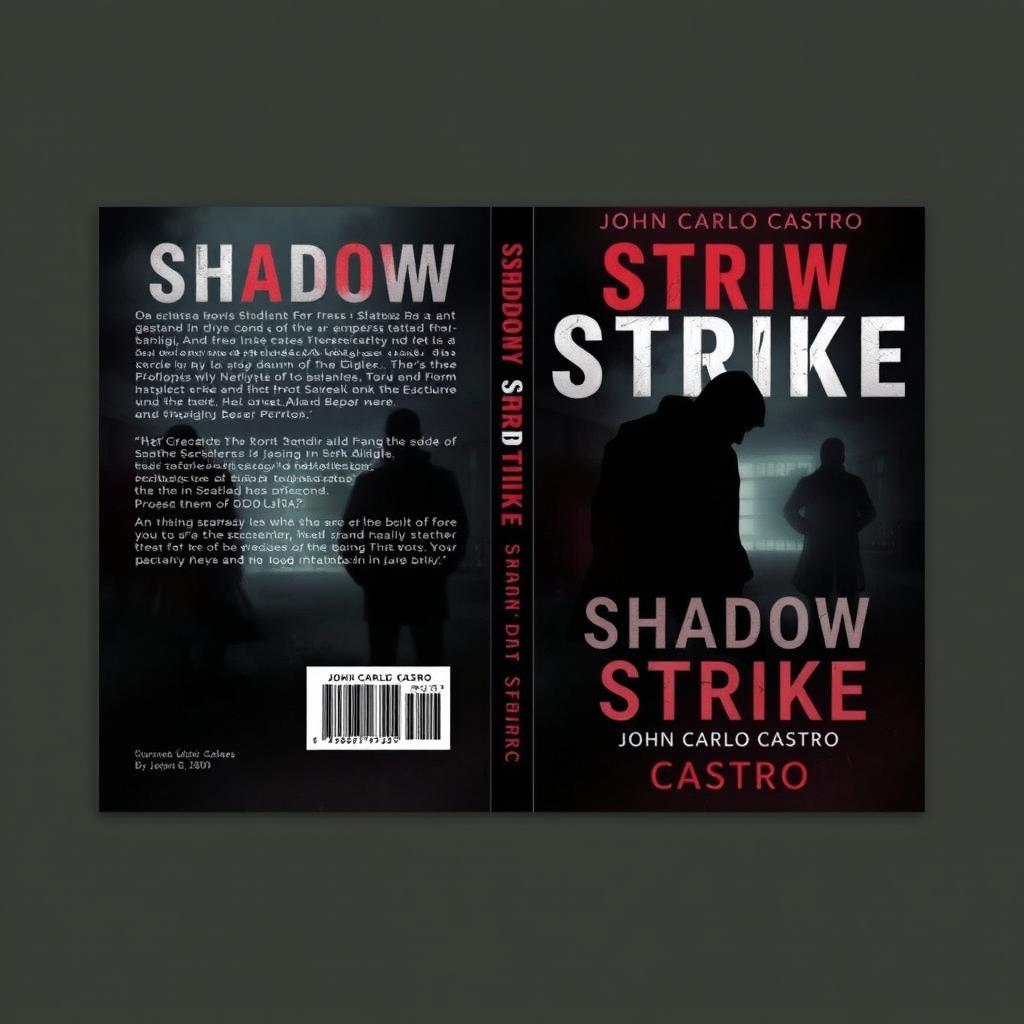 Create a novel cover for a book titled 'Shadow Strike' by John Carlo Castro