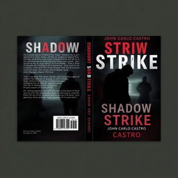 Create a novel cover for a book titled 'Shadow Strike' by John Carlo Castro