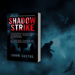 Create a novel cover for a book titled 'Shadow Strike' by John Carlo Castro