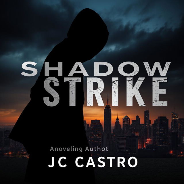 Create a novel cover with the title 'Shadow Strike' and the author 'JC Castro'