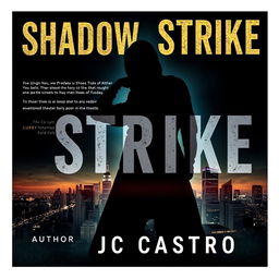 Create a novel cover with the title 'Shadow Strike' and the author 'JC Castro'