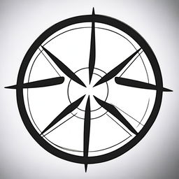 A small, masculine, dark, symmetrical, discreet, authentic, and original tattoo design for a man's face, inspired by the crosshair from video games
