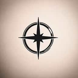 A small, masculine, symmetrical, discreet, authentic, and original tattoo design inspired by the crosshair from video games