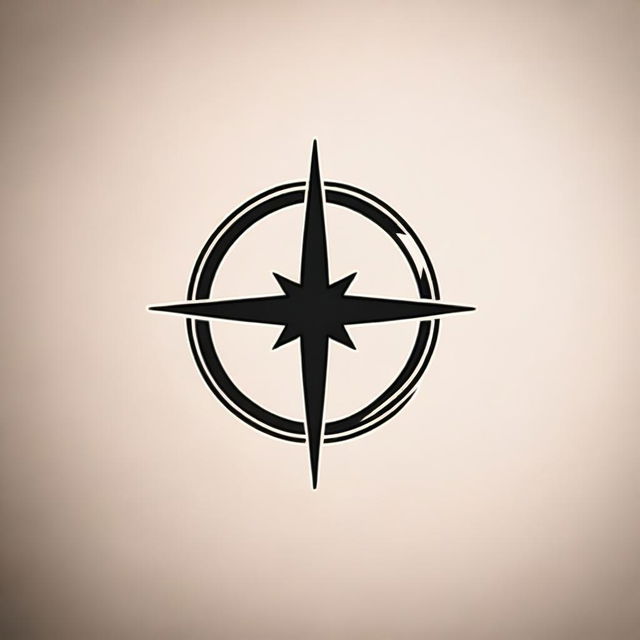 A small, masculine, symmetrical, discreet, authentic, and original tattoo design inspired by the crosshair from video games