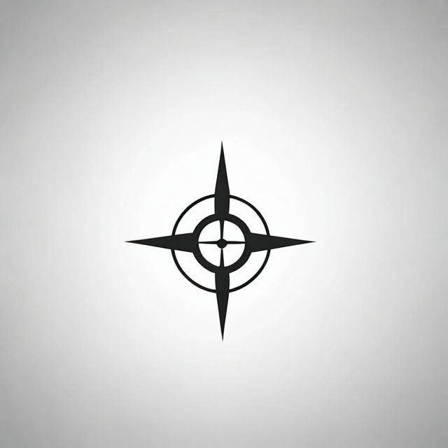 A simple, small, masculine tattoo design in the shape of a gaming crosshair