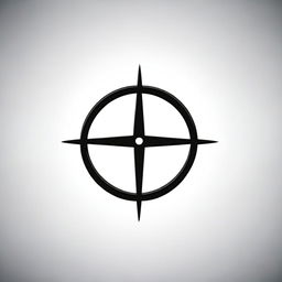 A simple, small, masculine tattoo design in the shape of a crosshair