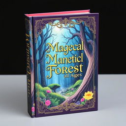 A beautifully designed book cover featuring an intricate illustration of a mystical forest