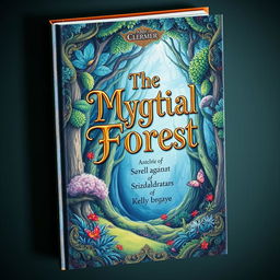 A beautifully designed book cover featuring an intricate illustration of a mystical forest