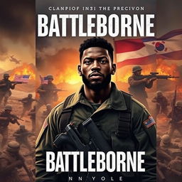 Create a book cover for a military novel titled 'Battleborne'