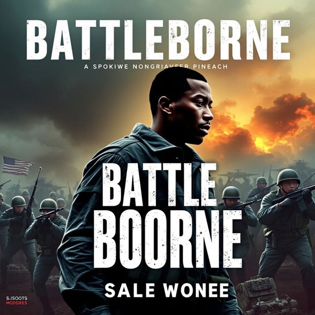 Create a book cover for a military novel titled 'Battleborne'