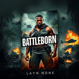 Create a book cover for a military novel titled 'Battleborne'