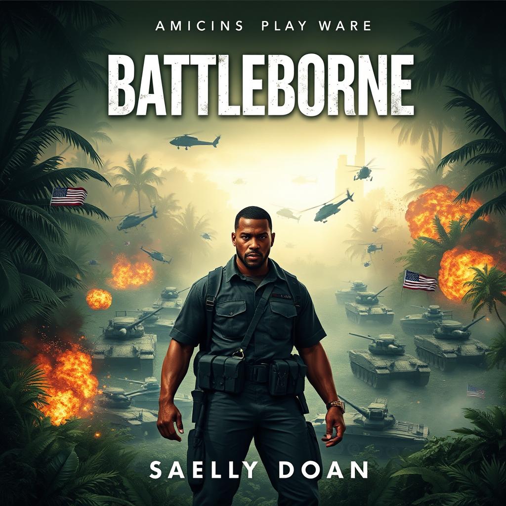 Create a book cover for a military novel titled 'Battleborne'