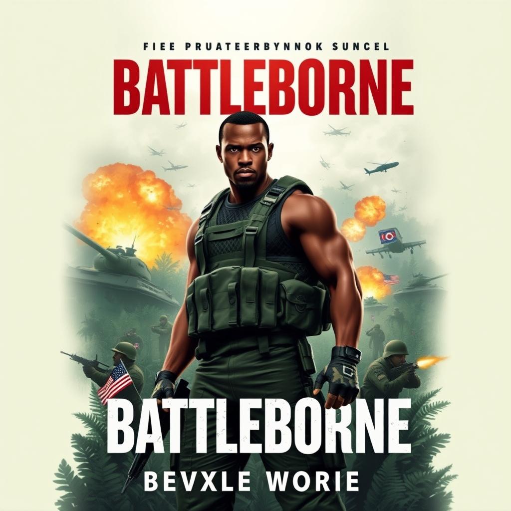 Design a book cover for a military novel titled 'Battleborne'