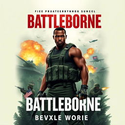 Design a book cover for a military novel titled 'Battleborne'