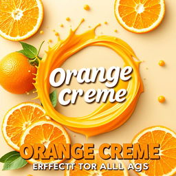 A vibrant and eye-catching advertisement for orange creme