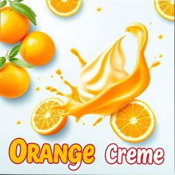 A vibrant and eye-catching advertisement for orange creme