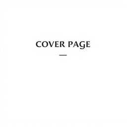 Create a cover page with a clean, professional design