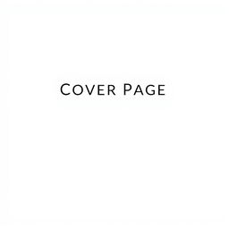 Create a cover page with a clean, professional design