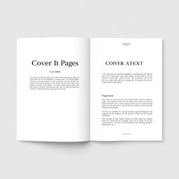 Create a cover page with a clean, professional design