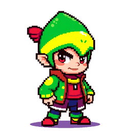 Create a pixel art character for a video game