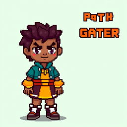 Create a pixel art character for a video game