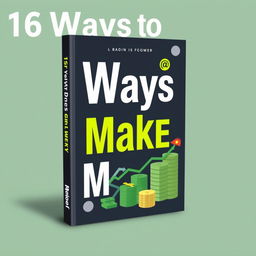 Create an e-book cover for a book titled '16 Ways to Make Money'