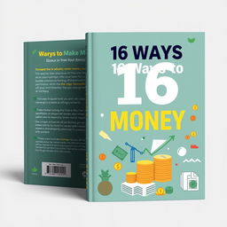 Create an e-book cover for a book titled '16 Ways to Make Money'