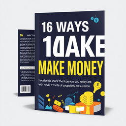 Create an e-book cover for a book titled '16 Ways to Make Money'