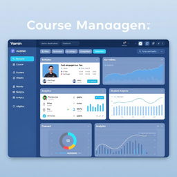 A modern and sleek admin dashboard for a course management system built with Vue3