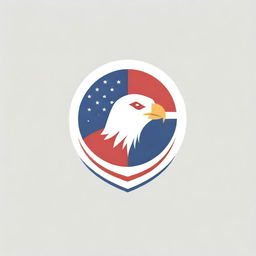 A professional logo for a data and web consulting business named 'Patriot Data Solutions', incorporating elements of data analytics and patriotic symbols in its design.